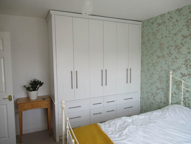 Wardrobe with drawers, handmade in Shropshire